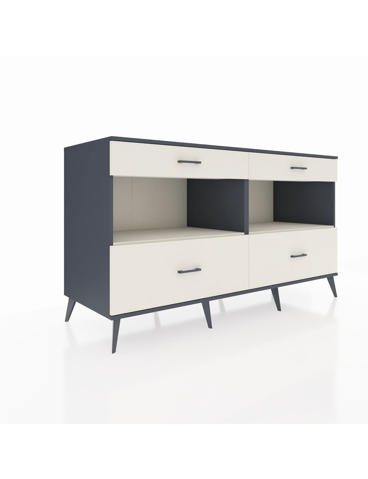 Kronos Konsol 2 Raflı 4 Çekmeceli 176x59x99 Antrasit-Aytaşı