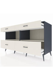 Kronos Konsol 2 Raflı 4 Çekmeceli 176x59x99 Antrasit-Aytaşı