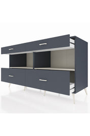 Kronos Konsol 2 Raflı 4 Çekmeceli 176x59x99 Antrasit-Aytaşı/Antrasit