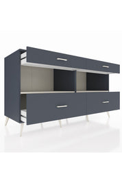 Kronos Konsol 2 Raflı 4 Çekmeceli 176x59x99 Antrasit-Aytaşı/Antrasit