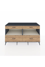 Kronos Konsol 2 Raflı 4 Çekmeceli 176x59x99 Antrasit-Aytaşı/Çam