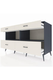 Kronos Konsol 2 Raflı 4 Çekmeceli 176x59x99 Antrasit-Antrasit/Aytaşı