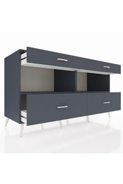 Kronos Konsol 2 Raflı 4 Çekmeceli 176x59x99 Antrasit-Antrasit