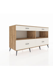 Kronos Konsol 2 Raflı 4 Çekmeceli 176x59x99 Çam-Çam/Aytaşı