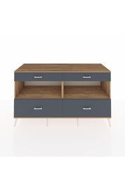 Kronos Konsol 2 Raflı 4 Çekmeceli 176x59x99 Çam-Çam/Antrasit