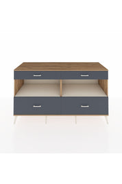 Kronos Konsol 2 Raflı 4 Çekmeceli 176x59x99 Çam-Aytaşı/Antrasit