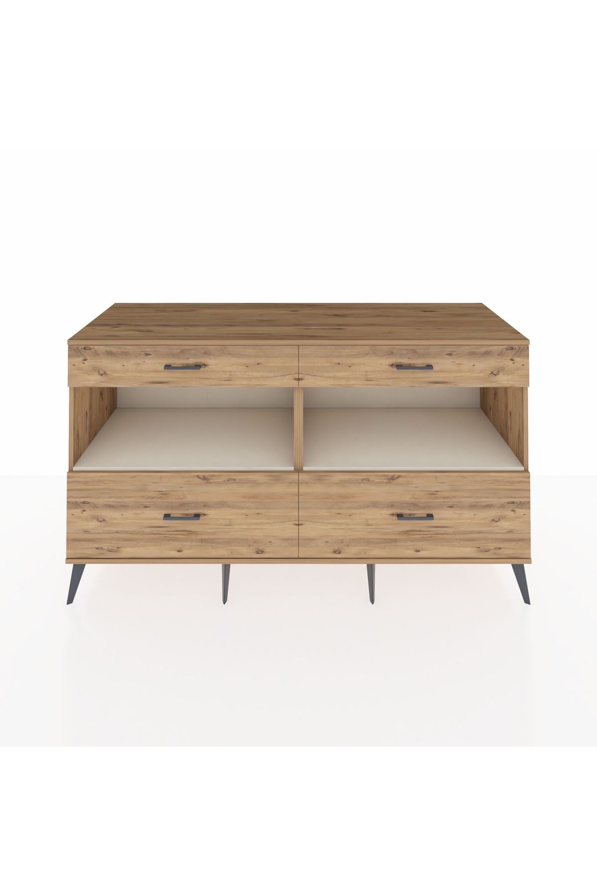 Kronos Konsol 2 Raflı 4 Çekmeceli 176x59x99 Çam-Aytaşı/Çam