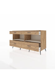 Kronos Konsol 2 Raflı 4 Çekmeceli 176x59x99 Çam-Aytaşı/Çam
