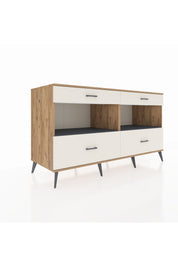 Kronos Konsol 2 Raflı 4 Çekmeceli 176x59x99 Çam-Antrasit/Aytaşı