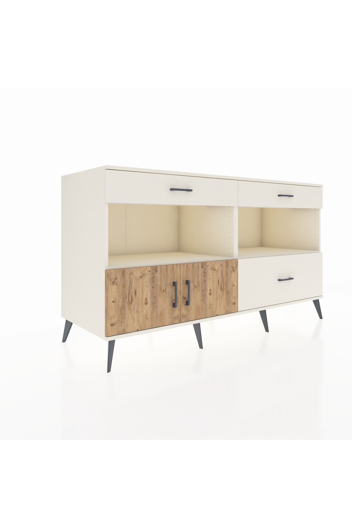 Kronos Konsol 2 Raflı 3 Çekmeceli 2 Kapaklı 176x59x99 Aytaşı-Çam/Aytaşı