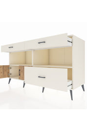 Kronos Konsol 2 Raflı 3 Çekmeceli 2 Kapaklı 176x59x99 Aytaşı-Çam/Aytaşı