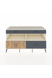 Kronos Konsol 2 Raflı 3 Çekmeceli 2 Kapaklı 176x59x99 Aytaşı-Çam/Antrasit