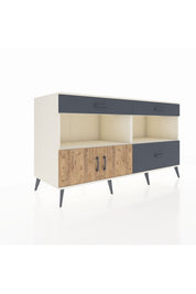 Kronos Konsol 2 Raflı 3 Çekmeceli 2 Kapaklı 176x59x99 Aytaşı-Çam/Antrasit