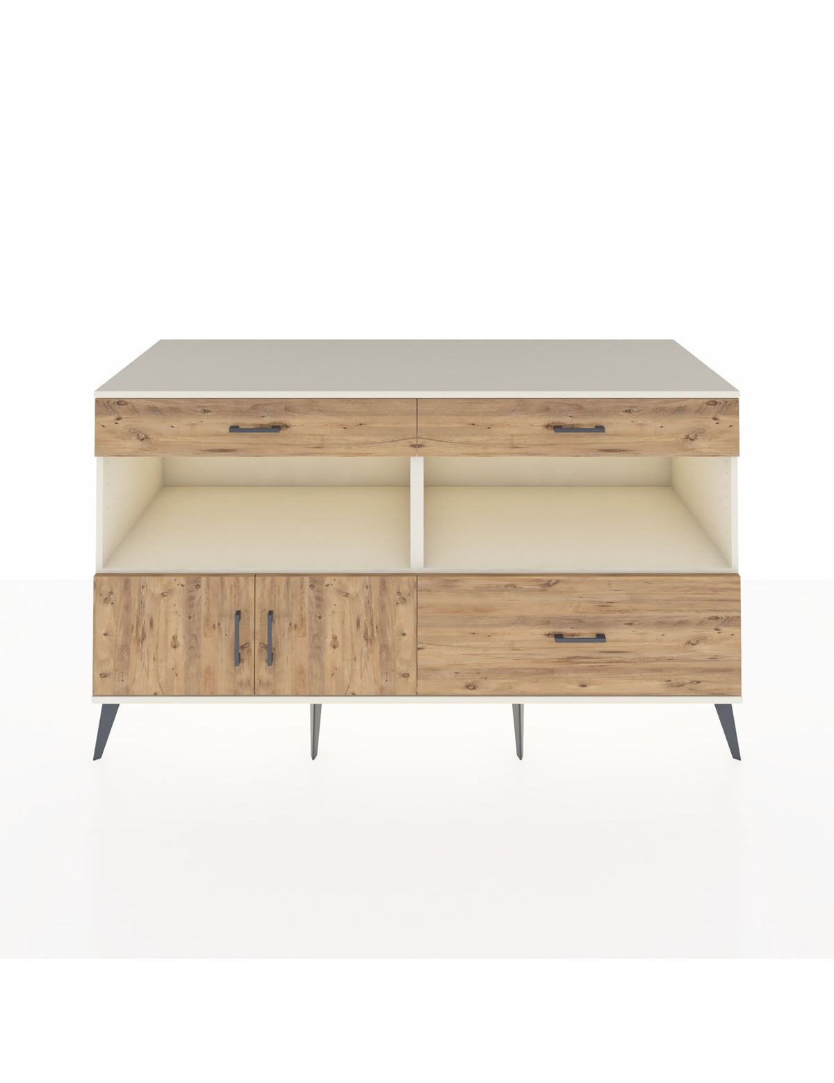 Kronos Konsol 2 Raflı 3 Çekmeceli 2 Kapaklı 176x59x99 Aytaşı-Çam