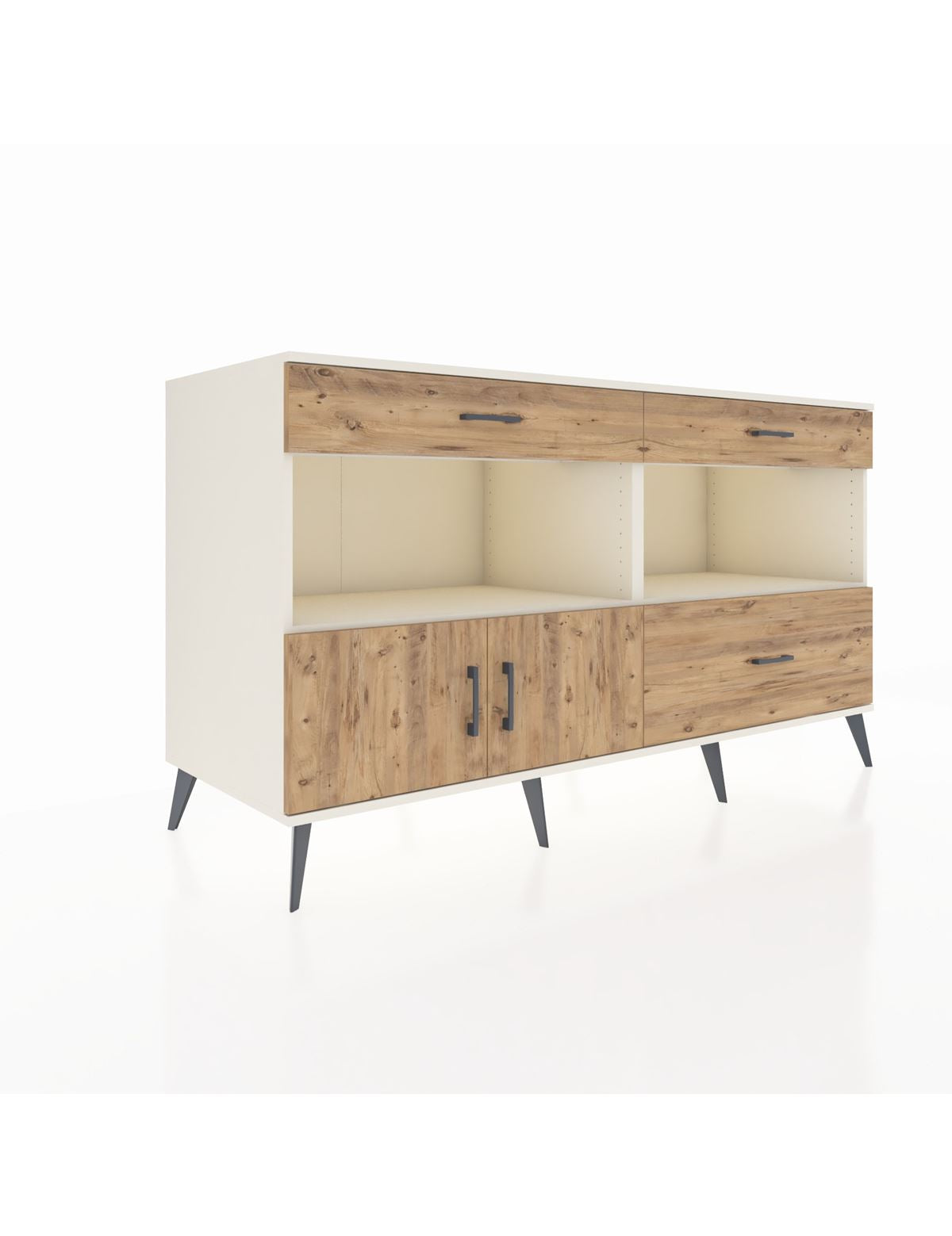 Kronos Konsol 2 Raflı 3 Çekmeceli 2 Kapaklı 176x59x99 Aytaşı-Çam