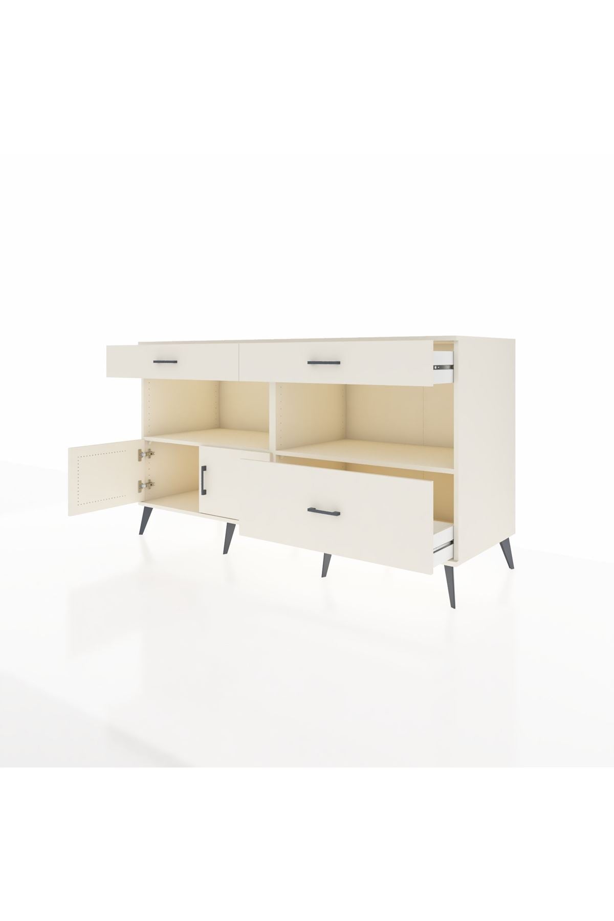 Kronos Konsol 2 Raflı 3 Çekmeceli 2 Kapaklı 176x59x99 Aytaşı-Aytaşı