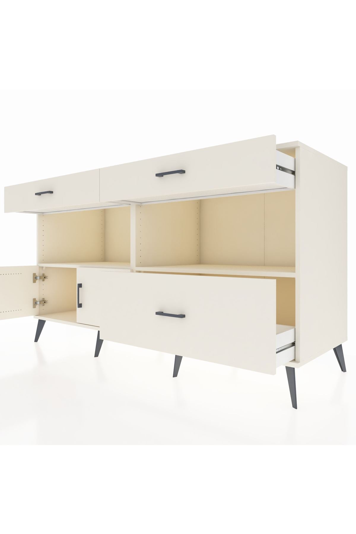 Kronos Konsol 2 Raflı 3 Çekmeceli 2 Kapaklı 176x59x99 Aytaşı-Aytaşı