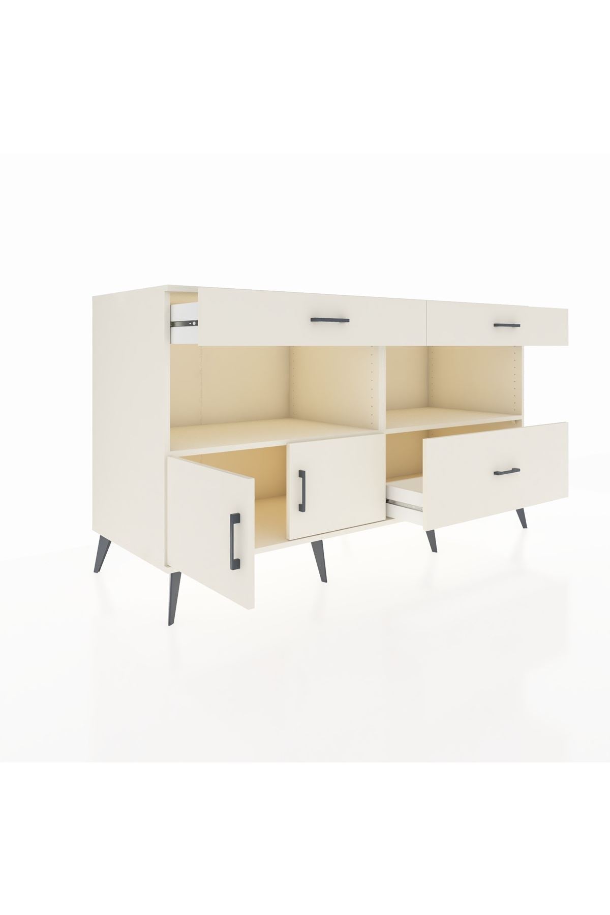 Kronos Konsol 2 Raflı 3 Çekmeceli 2 Kapaklı 176x59x99 Aytaşı-Aytaşı