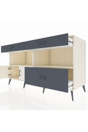 Kronos Konsol 2 Raflı 3 Çekmeceli 2 Kapaklı 176x59x99 Aytaşı-Aytaşı/Antrasit