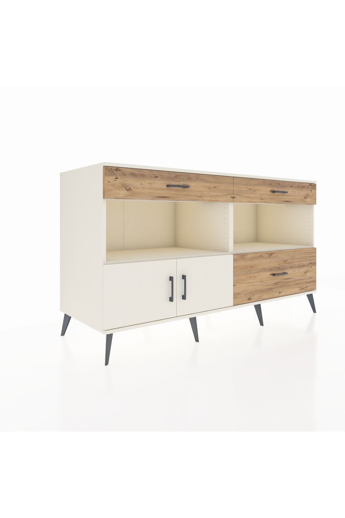 Kronos Konsol 2 Raflı 3 Çekmeceli 2 Kapaklı 176x59x99 Aytaşı-Aytaşı/Çam