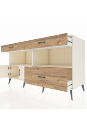 Kronos Konsol 2 Raflı 3 Çekmeceli 2 Kapaklı 176x59x99 Aytaşı-Aytaşı/Çam