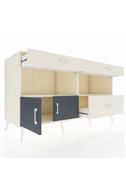 Kronos Konsol 2 Raflı 3 Çekmeceli 2 Kapaklı 176x59x99 Aytaşı-Antrasit/Aytaşı