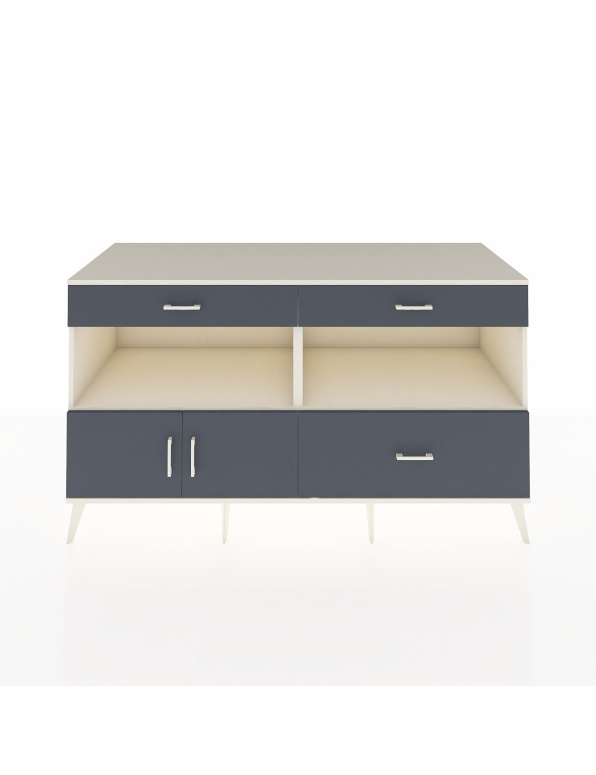 Kronos Konsol 2 Raflı 3 Çekmeceli 2 Kapaklı 176x59x99 Aytaşı-Antrasit