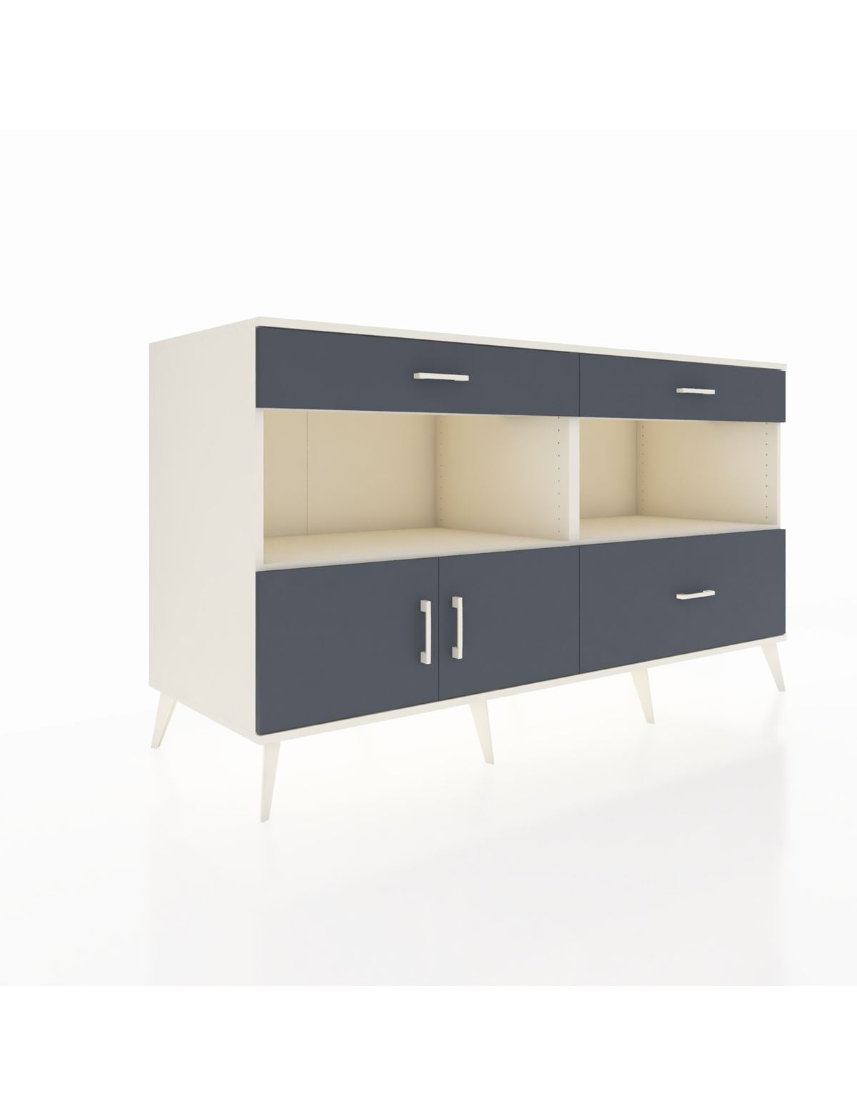 Kronos Konsol 2 Raflı 3 Çekmeceli 2 Kapaklı 176x59x99 Aytaşı-Antrasit