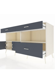 Kronos Konsol 2 Raflı 3 Çekmeceli 2 Kapaklı 176x59x99 Aytaşı-Antrasit