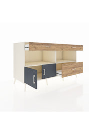 Kronos Konsol 2 Raflı 3 Çekmeceli 2 Kapaklı 176x59x99 Aytaşı-Antrasit/Çam