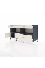 Kronos Konsol 2 Raflı 3 Çekmeceli 2 Kapaklı 176x59x99 Antrasit-Aytaşı