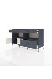 Kronos Konsol 2 Raflı 3 Çekmeceli 2 Kapaklı 176x59x99 Antrasit-Aytaşı/Antrasit