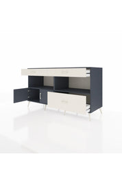 Kronos Konsol 2 Raflı 3 Çekmeceli 2 Kapaklı 176x59x99 Antrasit-Antrasit/Aytaşı