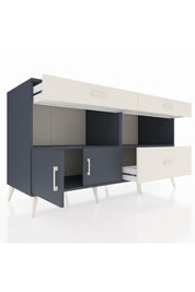 Kronos Konsol 2 Raflı 3 Çekmeceli 2 Kapaklı 176x59x99 Antrasit-Antrasit/Aytaşı