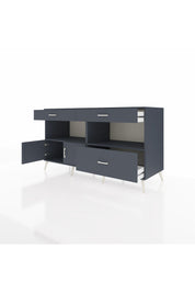 Kronos Konsol 2 Raflı 3 Çekmeceli 2 Kapaklı 176x59x99 Antrasit-Antrasit