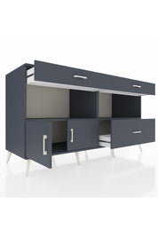 Kronos Konsol 2 Raflı 3 Çekmeceli 2 Kapaklı 176x59x99 Antrasit-Antrasit