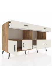 Kronos Konsol 2 Raflı 3 Çekmeceli 2 Kapaklı 176x59x99 Çam-Aytaşı