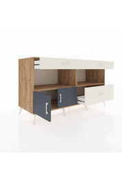 Kronos Konsol 2 Raflı 3 Çekmeceli 2 Kapaklı 176x59x99 Çam-Antrasit/Aytaşı