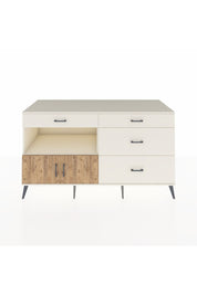 Kronos Konsol Tek Raflı 4 Çekmeceli 2 Kapaklı 176x59x99 Aytaşı-Çam/Aytaşı