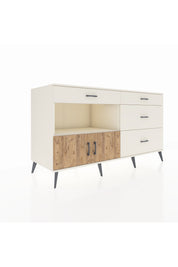 Kronos Konsol Tek Raflı 4 Çekmeceli 2 Kapaklı 176x59x99 Aytaşı-Çam/Aytaşı