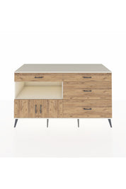 Kronos Konsol Tek Raflı 4 Çekmeceli 2 Kapaklı 176x59x99 Aytaşı-Çam