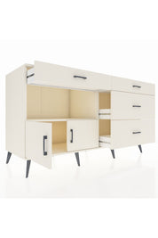 Kronos Konsol Tek Raflı 4 Çekmeceli 2 Kapaklı 176x59x99 Aytaşı-Aytaşı