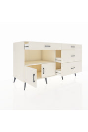 Kronos Konsol Tek Raflı 4 Çekmeceli 2 Kapaklı 176x59x99 Aytaşı-Aytaşı