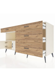 Kronos Konsol Tek Raflı 4 Çekmeceli 2 Kapaklı 176x59x99 Aytaşı-Aytaşı/Çam