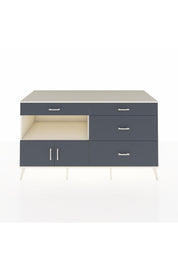 Kronos Konsol Tek Raflı 4 Çekmeceli 2 Kapaklı 176x59x99 Aytaşı-Antrasit