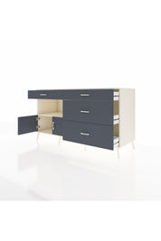 Kronos Konsol Tek Raflı 4 Çekmeceli 2 Kapaklı 176x59x99 Aytaşı-Antrasit