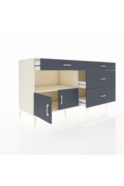 Kronos Konsol Tek Raflı 4 Çekmeceli 2 Kapaklı 176x59x99 Aytaşı-Antrasit