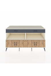 Kronos Konsol 2 Raflı 2 Çekmeceli 4 Kapaklı 176x59x99 Aytaşı-Çam/Antrasit