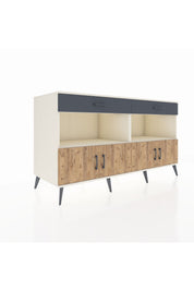Kronos Konsol 2 Raflı 2 Çekmeceli 4 Kapaklı 176x59x99 Aytaşı-Çam/Antrasit