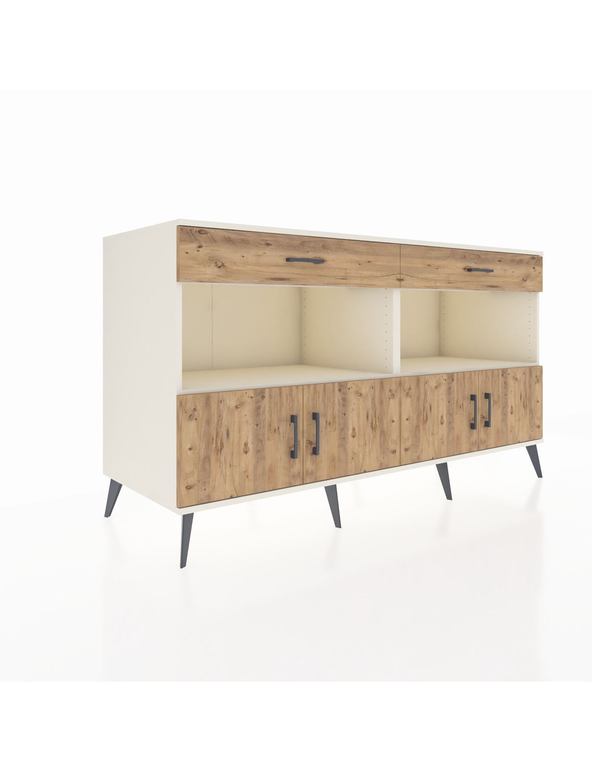 Kronos Konsol 2 Raflı 2 Çekmeceli 4 Kapaklı 176x59x99 Aytaşı-Çam